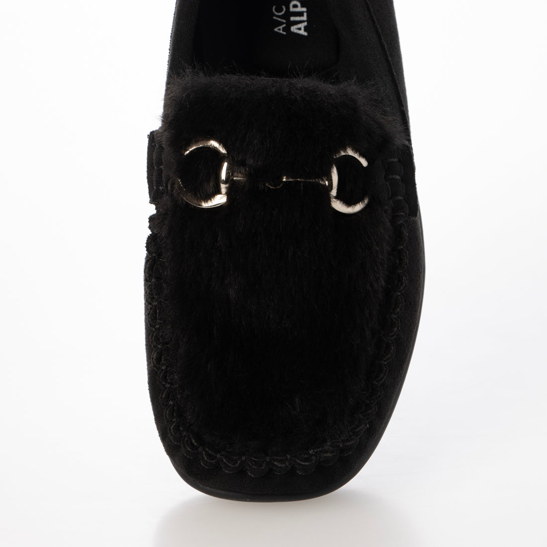 アルファキュービック ALPHA CUBIC ファーデザイン やわらかビットローファー （ブラック） ブラック