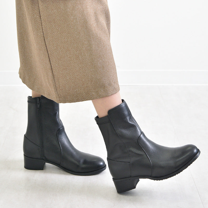 ALPHA CUBIC Genuine Leather Soft Short Boots