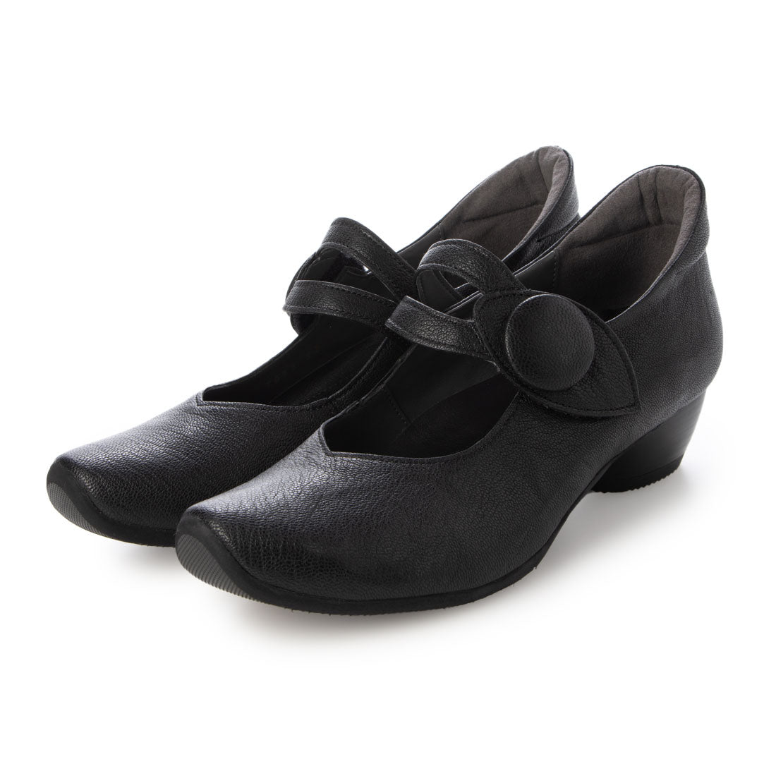 AMORA Wide instep belt heel pumps that are gentle on people with bunions