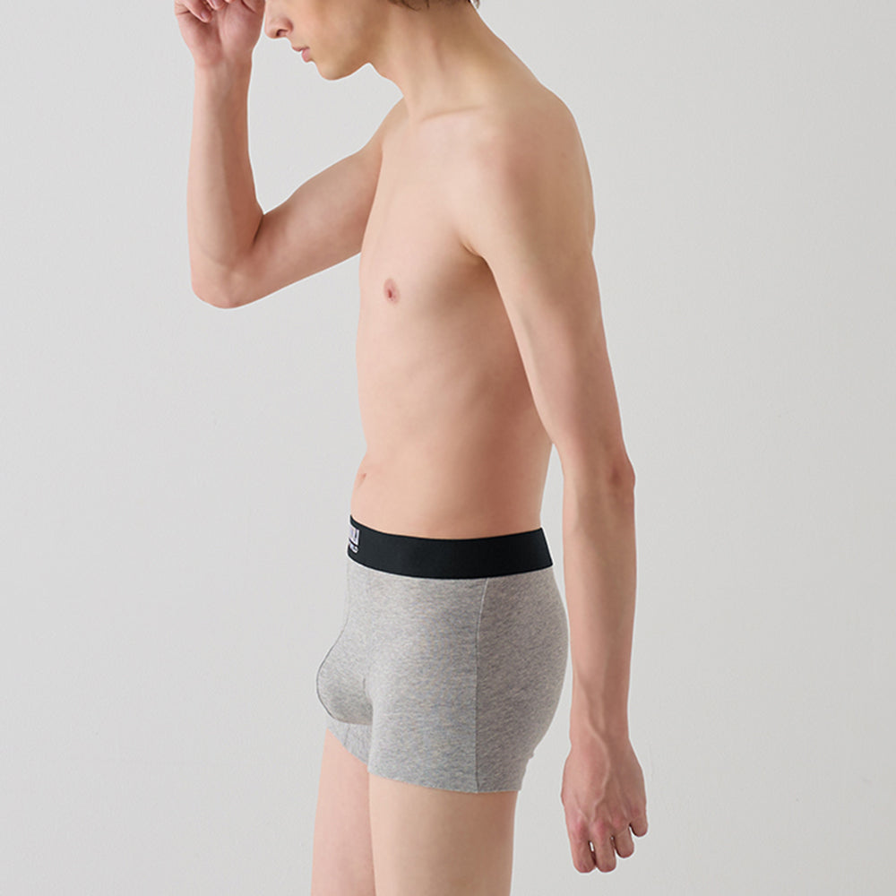 ボディワイルド BODY WILD 【オーガニックコットン混】ボクサーパンツ（前あき） 【返品不可商品】 （グレーモク） グレーモク