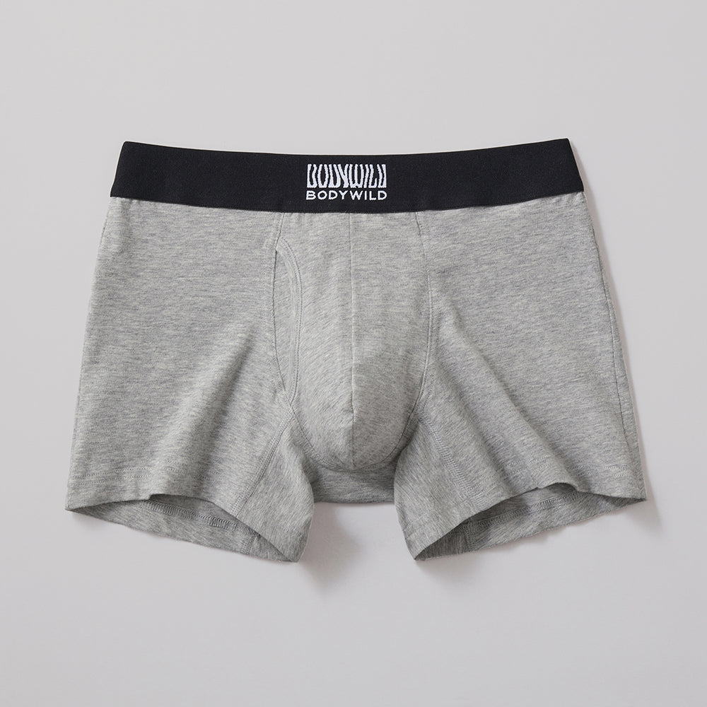 ボディワイルド BODY WILD 【オーガニックコットン混】ボクサーパンツ（前あき） 【返品不可商品】 （グレーモク） グレーモク