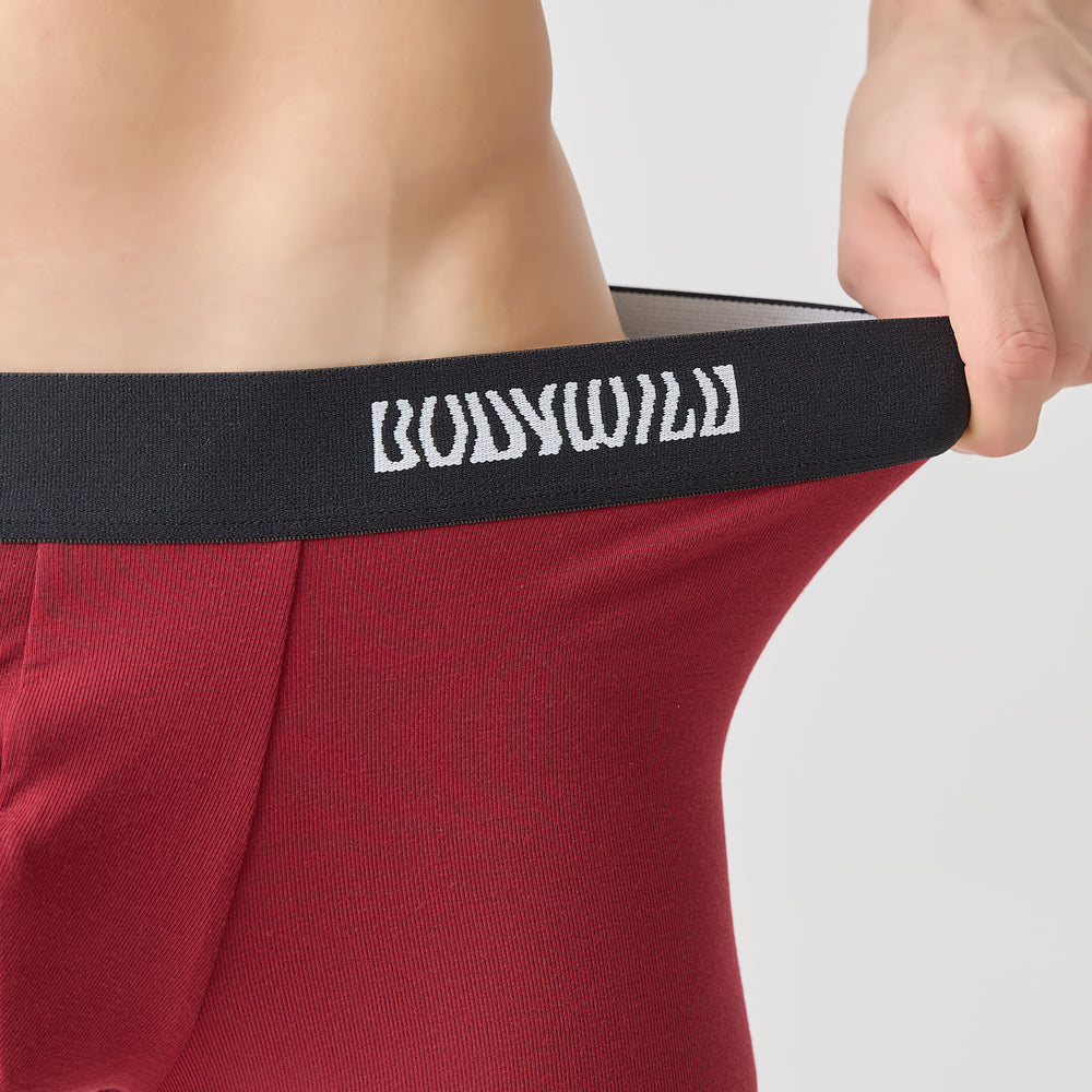 ボディワイルド BODY WILD 【裾きりっぱなし】ロングボクサーパンツ（前とじ）【返品不可商品】 （ダークブルー） ダークブルー