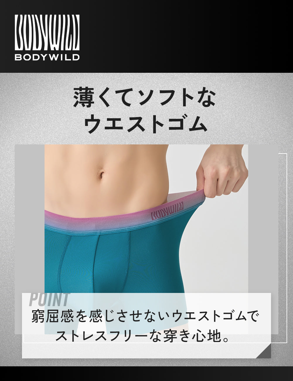 ボディワイルド BODY WILD 【裾きりっぱなし】ボクサーパンツ（前とじ） 【返品不可商品】 （ネービーブルー） ネービーブルー