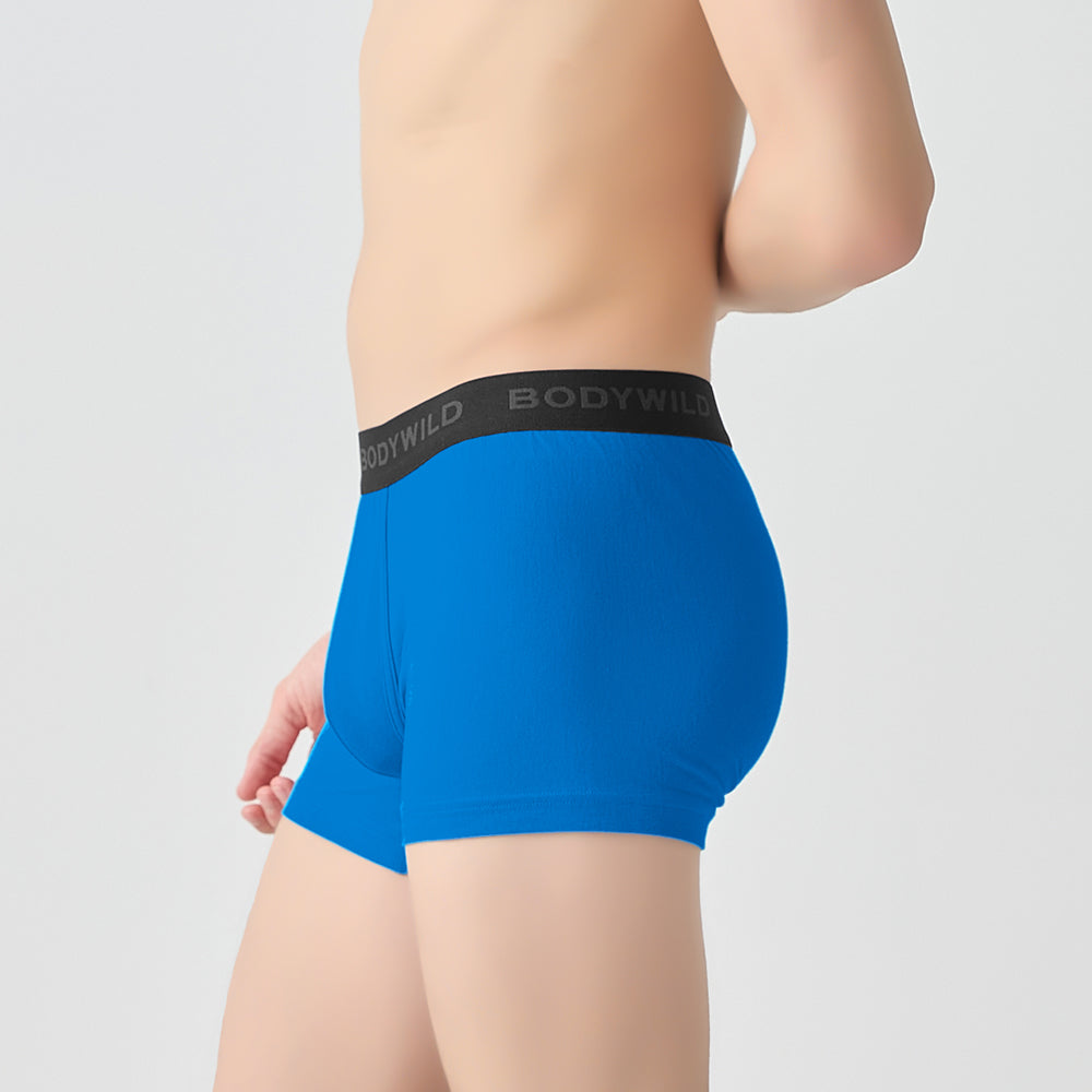 ボディワイルド BODY WILD 【綿混/デニム調】ボクサーパンツ（前あき） 【返品不可商品】 （ライトブルー） ライトブルー