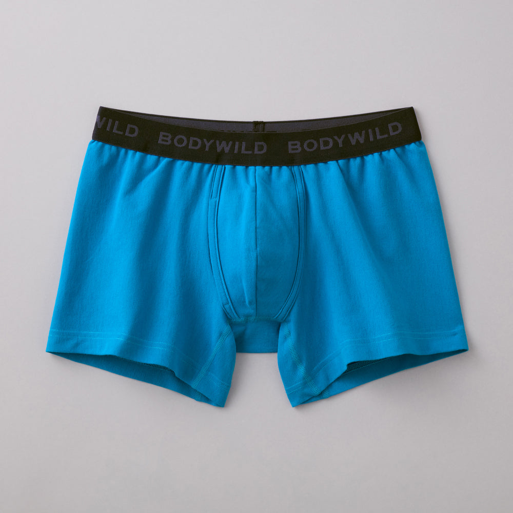 ボディワイルド BODY WILD 【綿混/デニム調】ボクサーパンツ（前あき） 【返品不可商品】 （ライトブルー） ライトブルー