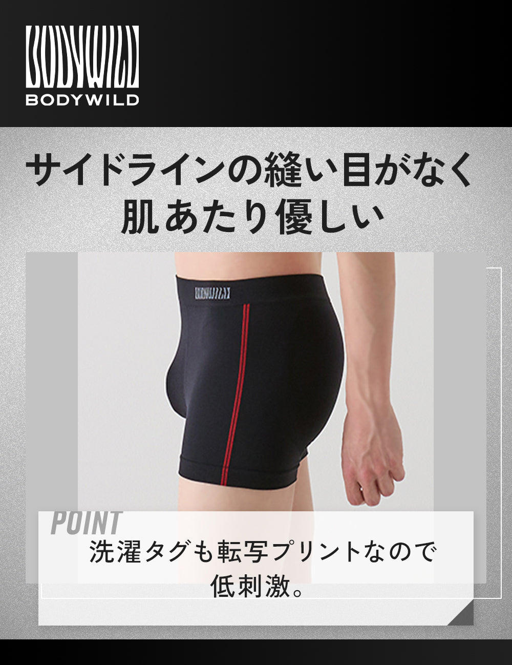 ボディワイルド BODY WILD 【3D-Boxer/メッシュ】ボクサーパンツ（前とじ） 【返品不可商品】 （ブラック） ブラック