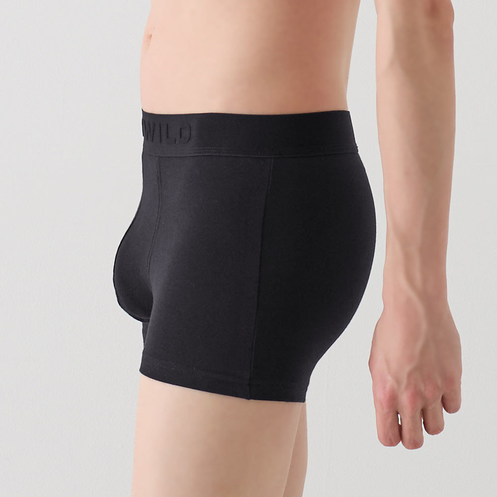 ボディワイルド BODY WILD 【オーガニックコットン混】ボクサーパンツ（前あき） 【返品不可商品】 （ブラック） ブラック