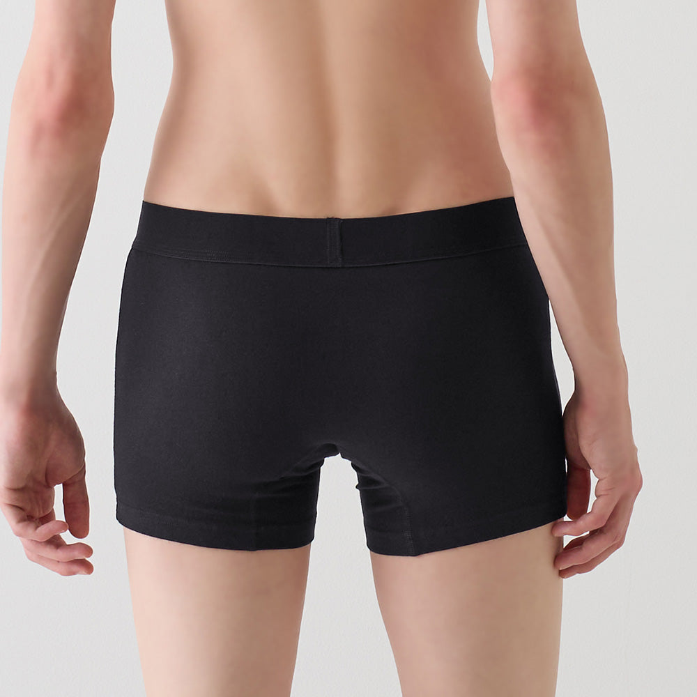 ボディワイルド BODY WILD 【オーガニックコットン混】ボクサーパンツ（前あき） 【返品不可商品】 （ブラック） ブラック