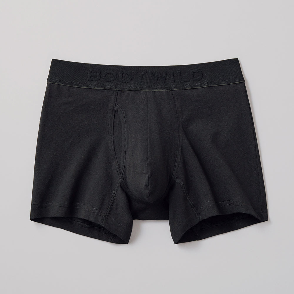 ボディワイルド BODY WILD 【オーガニックコットン混】ボクサーパンツ（前あき） 【返品不可商品】 （ブラック） ブラック