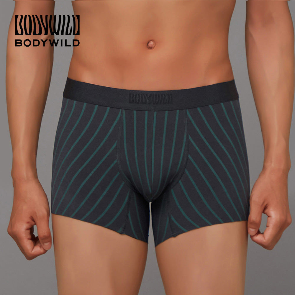 ボディワイルド BODY WILD 【BLACK DESIGN】ボクサーパンツ(前とじ) 【返品不可商品】 （ダークグリーン） ダークグリーン