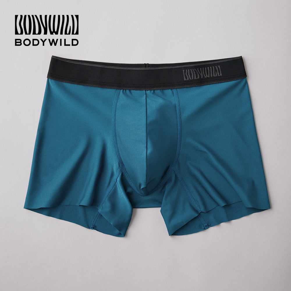 ボディワイルド BODY WILD 【裾きりっぱなし】ボクサーパンツ（前とじ） 【返品不可商品】 （ブルーグリーン） ブルーグリーン