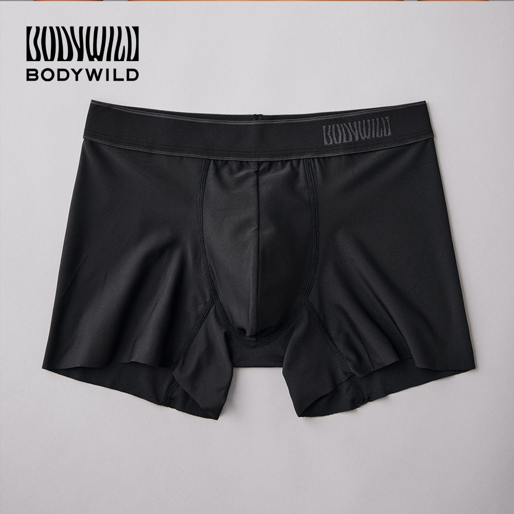 ボディワイルド BODY WILD 【裾きりっぱなし】ボクサーパンツ（前とじ） 【返品不可商品】 （ブラック） ブラック
