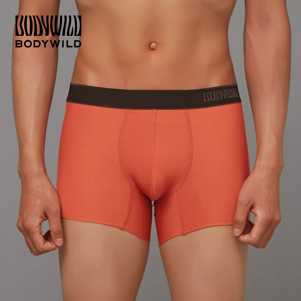 ボディワイルド BODY WILD 【裾きりっぱなし】ボクサーパンツ（前とじ） 【返品不可商品】 （ディープオレンジ） ディープオレンジ
