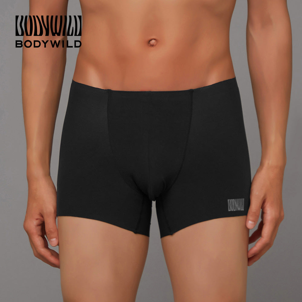 ボディワイルド BODY WILD 【腰ゴムなし】ボクサーパンツ（前とじ）【返品不可商品】 （ブラック） ブラック