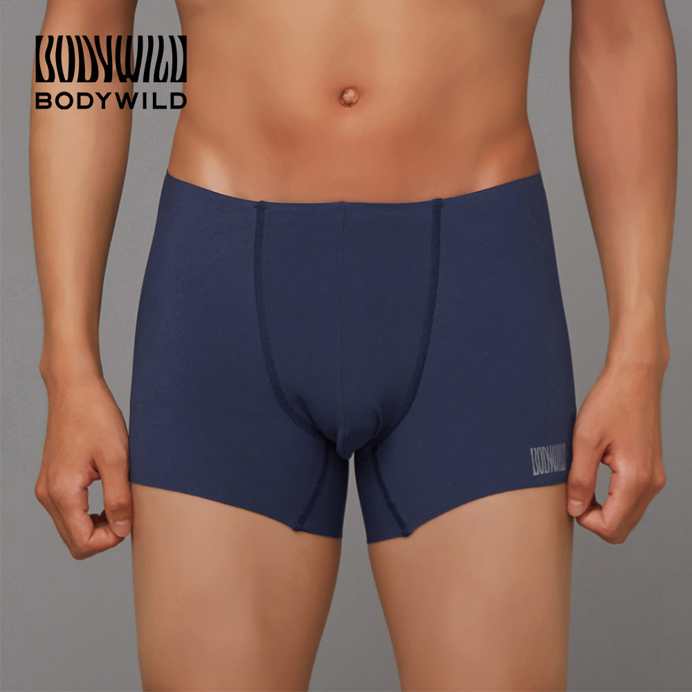 ボディワイルド BODY WILD 【腰ゴムなし】ボクサーパンツ（前とじ）【返品不可商品】 （ネービーブルー） ネービーブルー