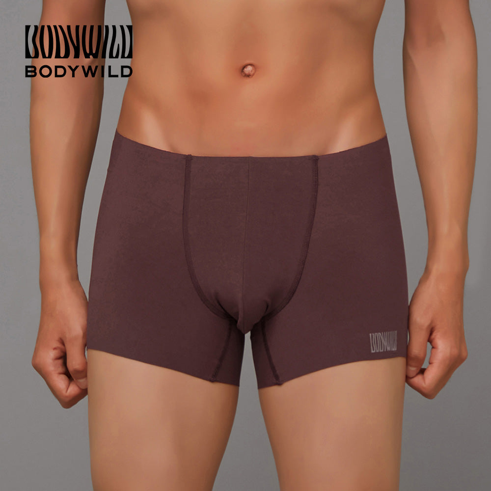 ボディワイルド BODY WILD 【腰ゴムなし】ボクサーパンツ（前とじ）【返品不可商品】 （ダークブラウン） ダークブラウン