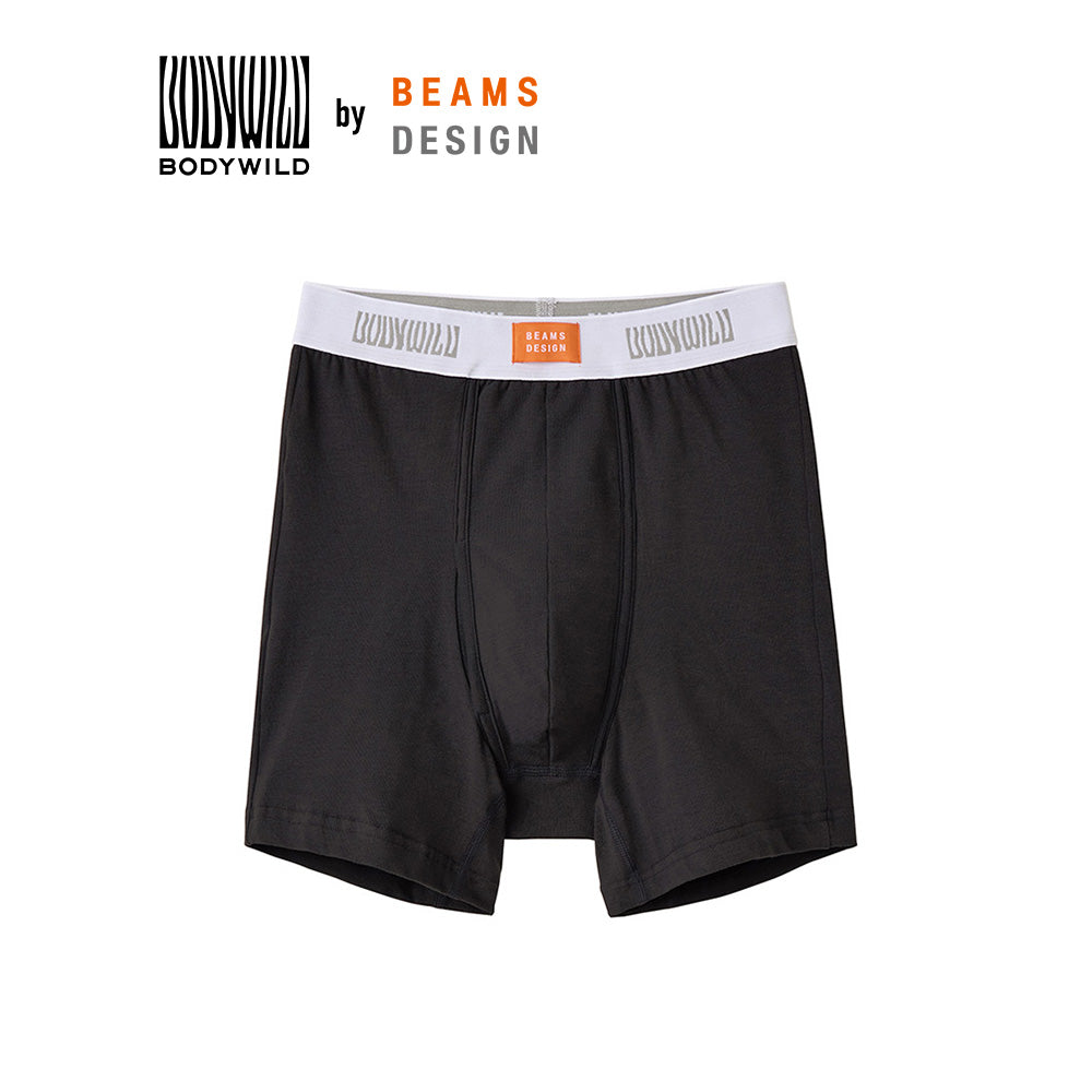 ボディワイルド BODY WILD 【BODY WILD by BEAMS DESIGN】股上深め ボクサーパンツ（前あき）【返品不可商品】 （ブラック） ブラック