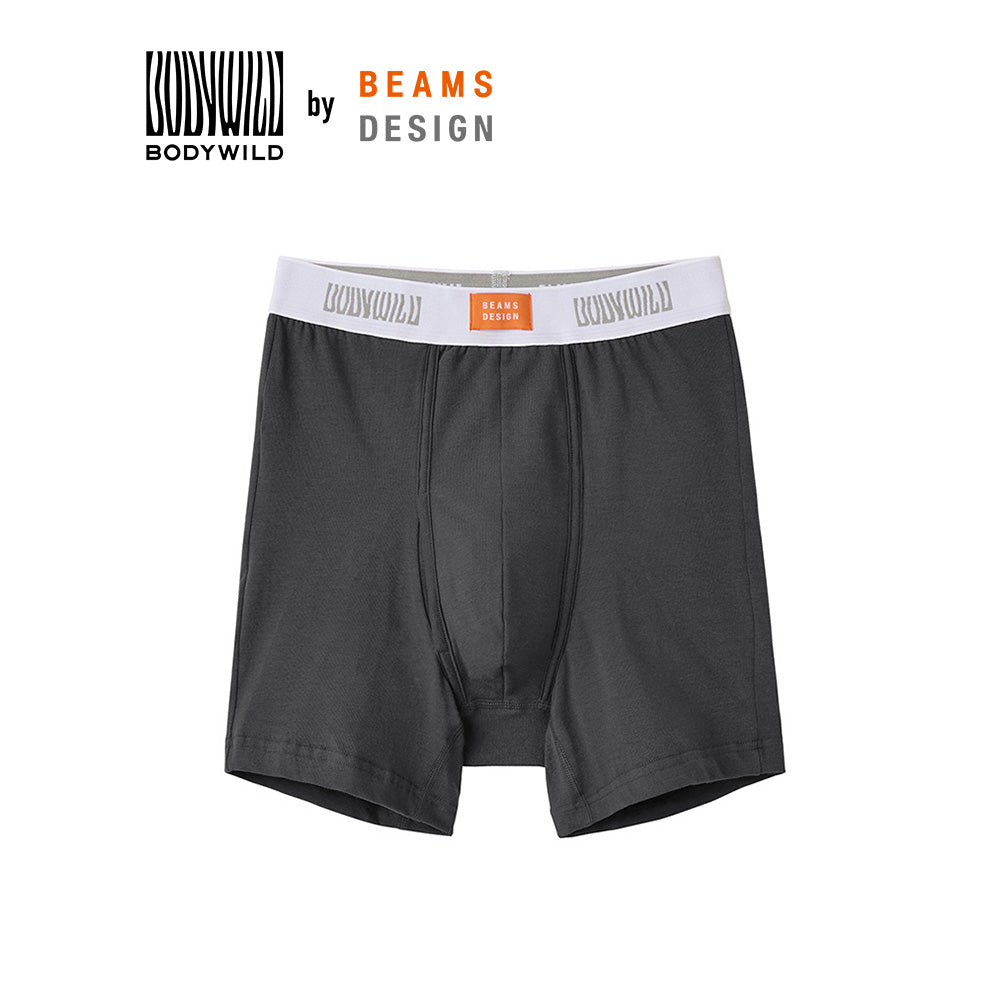 ボディワイルド BODY WILD 【BODY WILD by BEAMS DESIGN】股上深め ボクサーパンツ（前あき）【返品不可商品】 （チャコールグレー） チャコールグレー