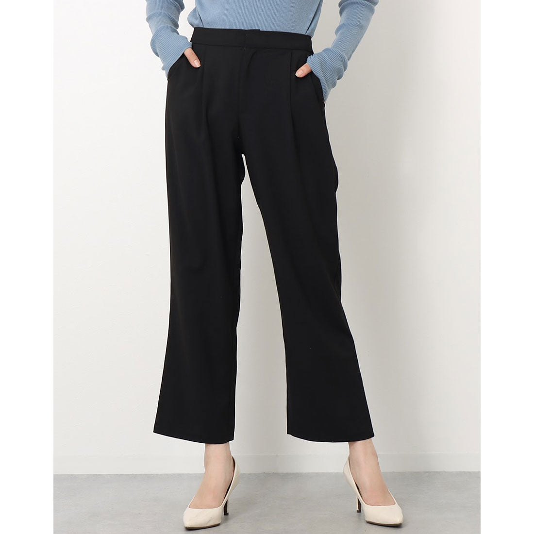 ジュノア JUNOAH 2つボタンダブルジャケットセットアップ（ブラック） ブラック