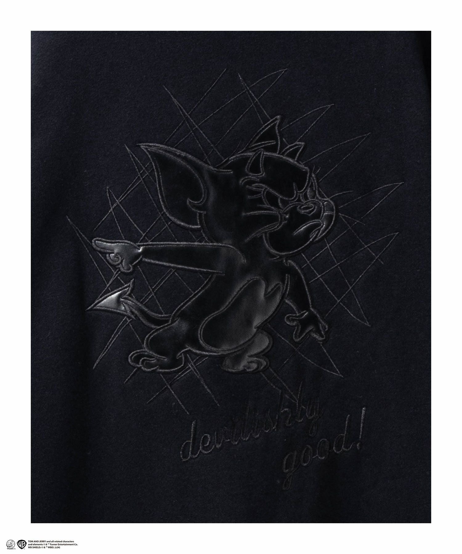 '湯姆與傑瑞 TOM and JERRY 湯姆與傑瑞 背面合成皮革貼布訓練衫'