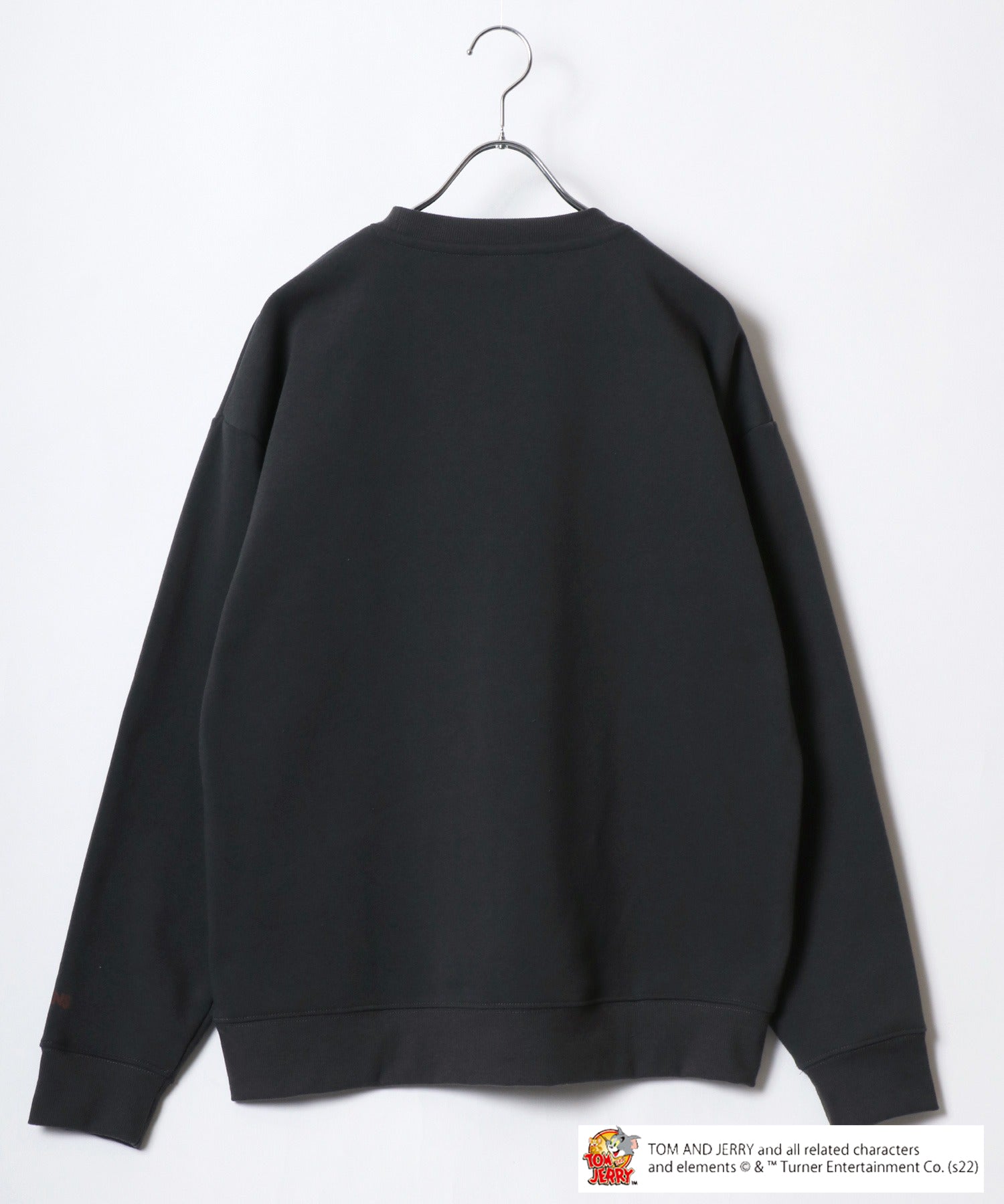 Tom and Jerry Vintage-like Pigment Style Front/Back Print Fleece Lined Oversized Sweatshirt for Women and Men Trainer