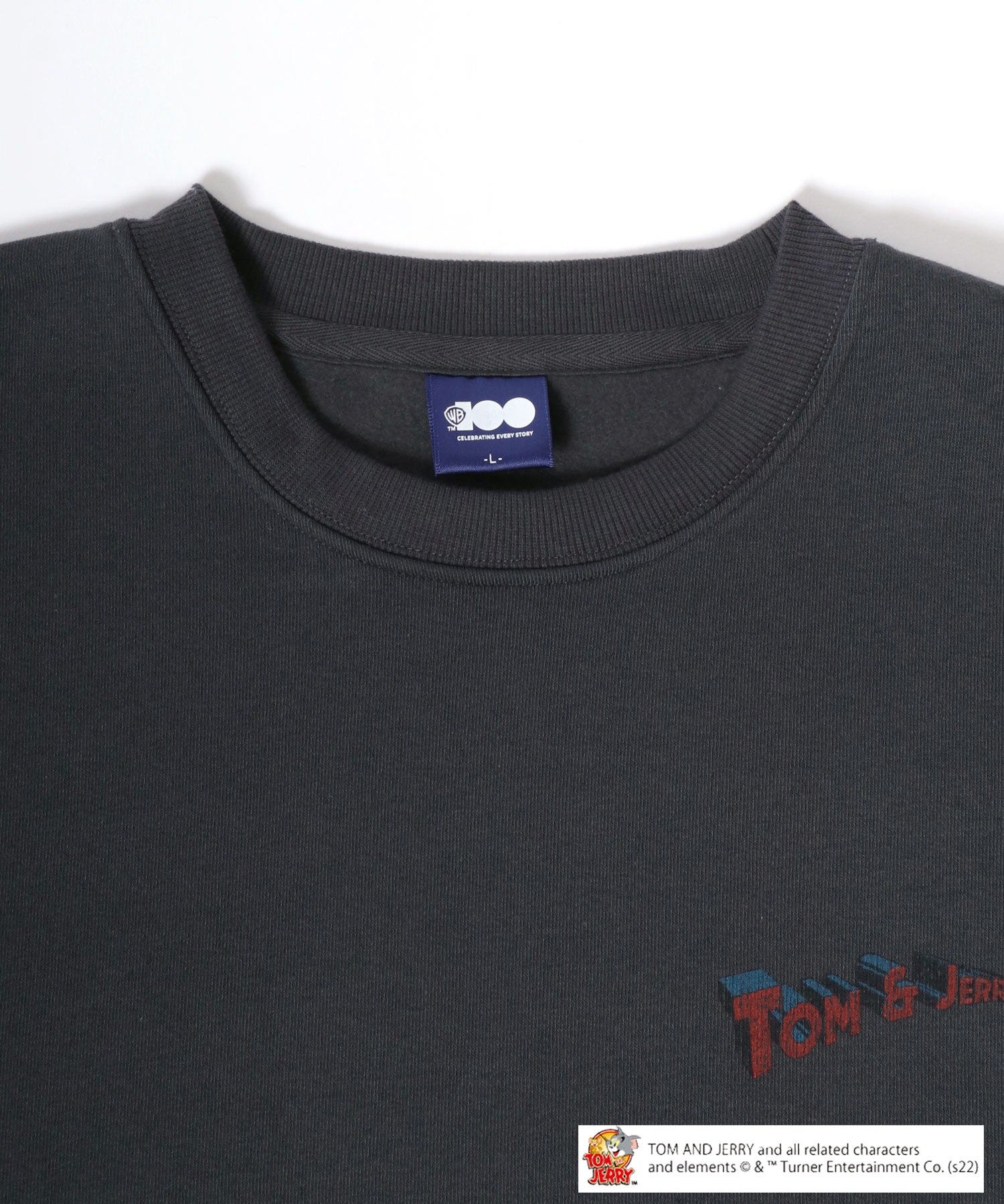 Tom and Jerry Vintage-like Pigment Style Front/Back Print Fleece Lined Oversized Sweatshirt for Women and Men Trainer