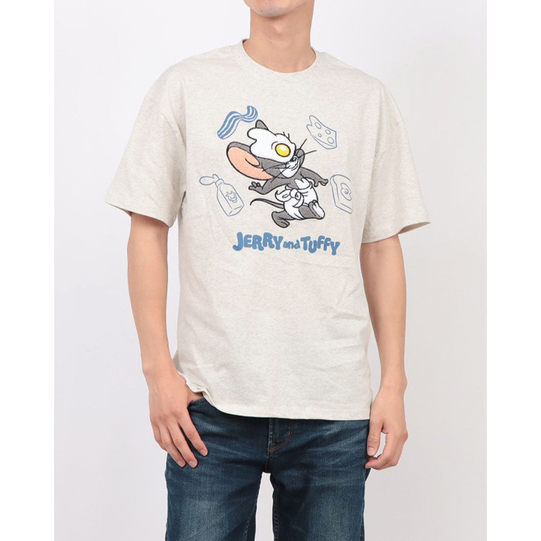 トムトジェリー TOM and JERRY TOM AND JERRY オリジナルデザイン Tシャツ （オフホワイトE） オフホワイトE