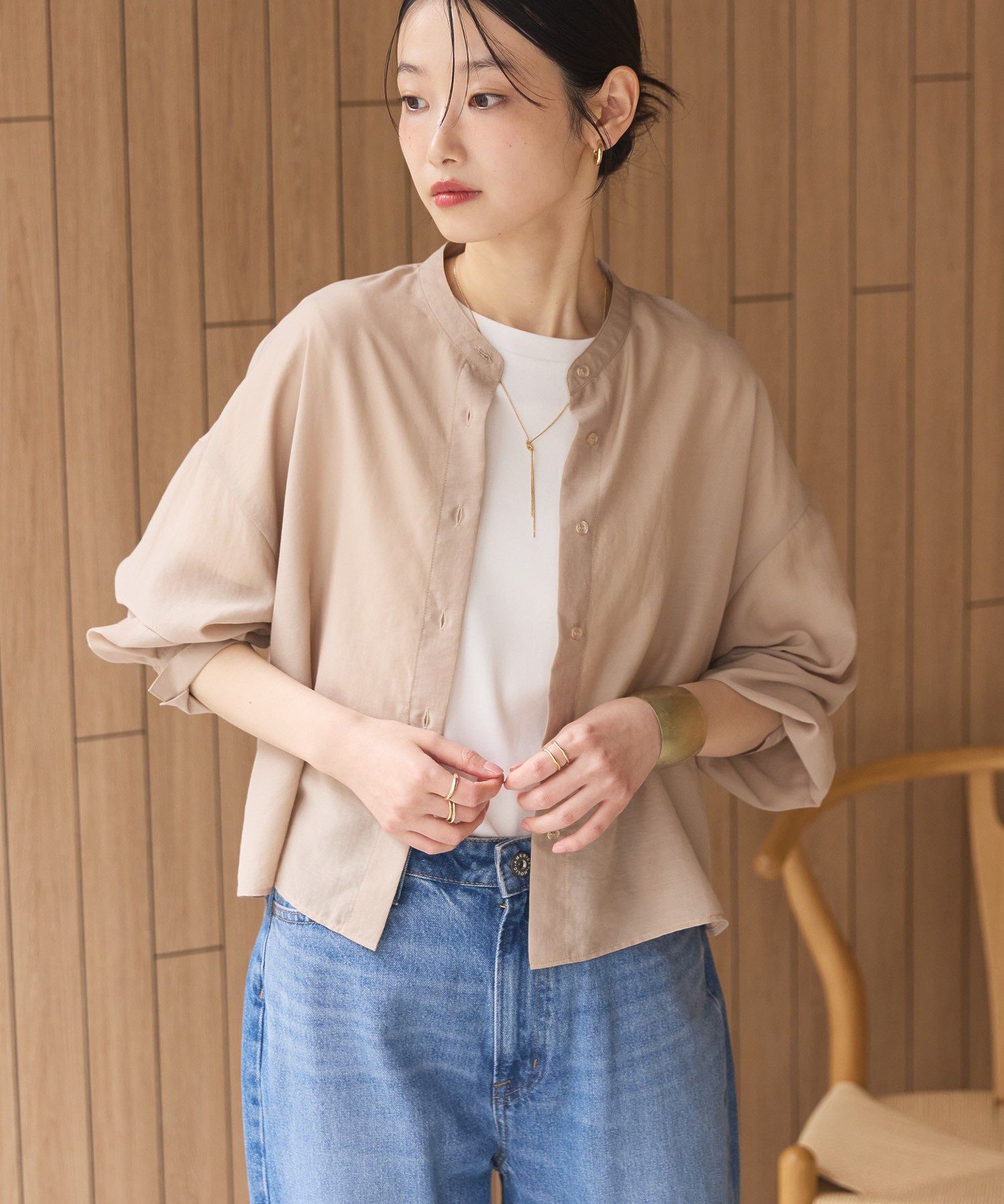 アメリカンホリック AMERICAN HOLIC きれいめコットンベーシックTシャツ(5分袖) （ピスタチオ） ピスタチオ