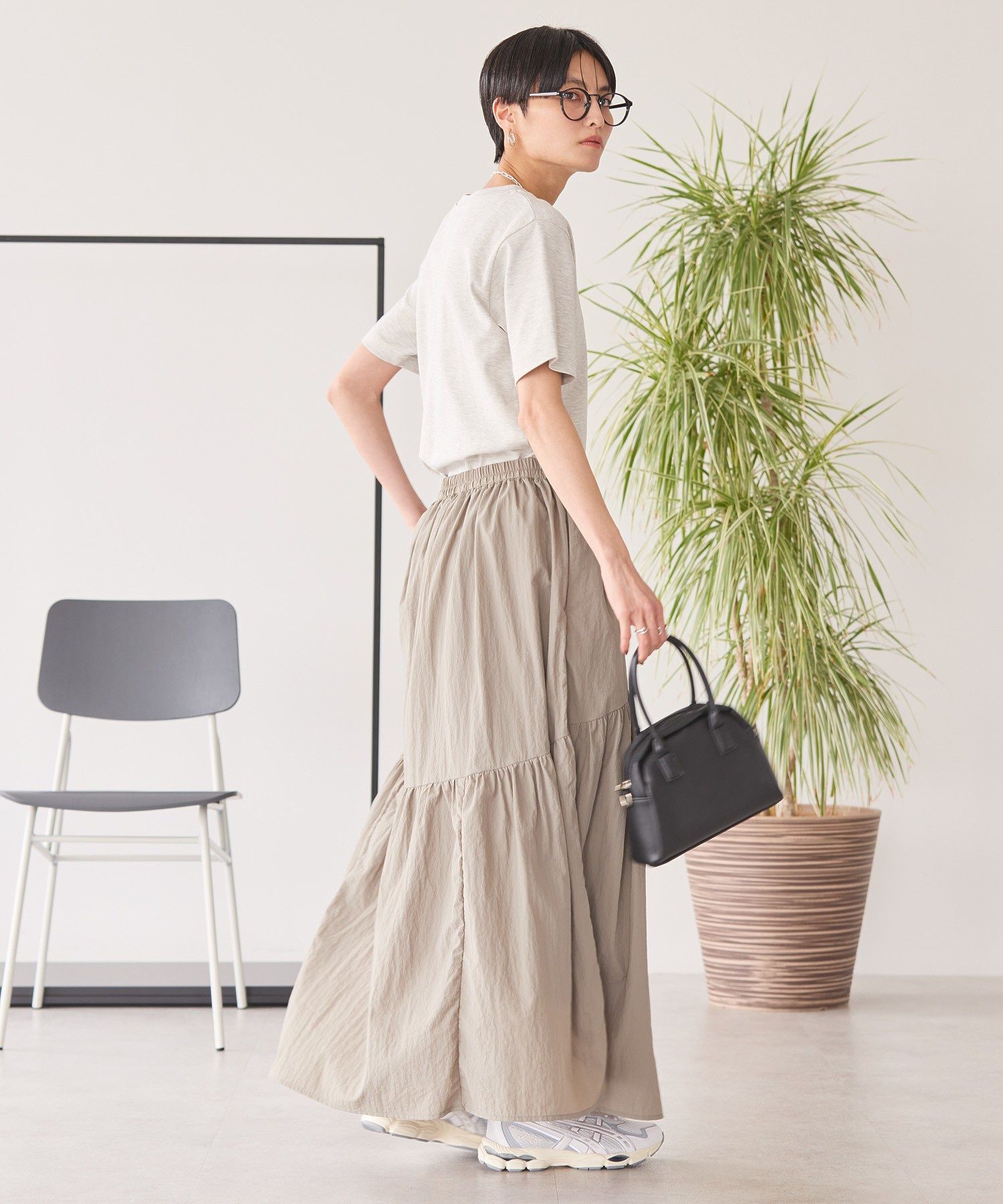 アメリカンホリック AMERICAN HOLIC きれいめコットンベーシックTシャツ(5分袖) （ピスタチオ） ピスタチオ