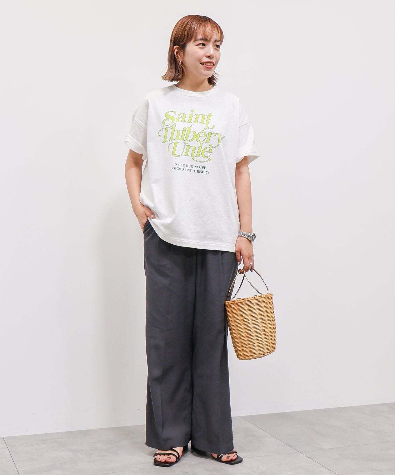 アメリカンホリック AMERICAN HOLIC センタープレスシアースラックスパンツ （ベージュ） ベージュ
