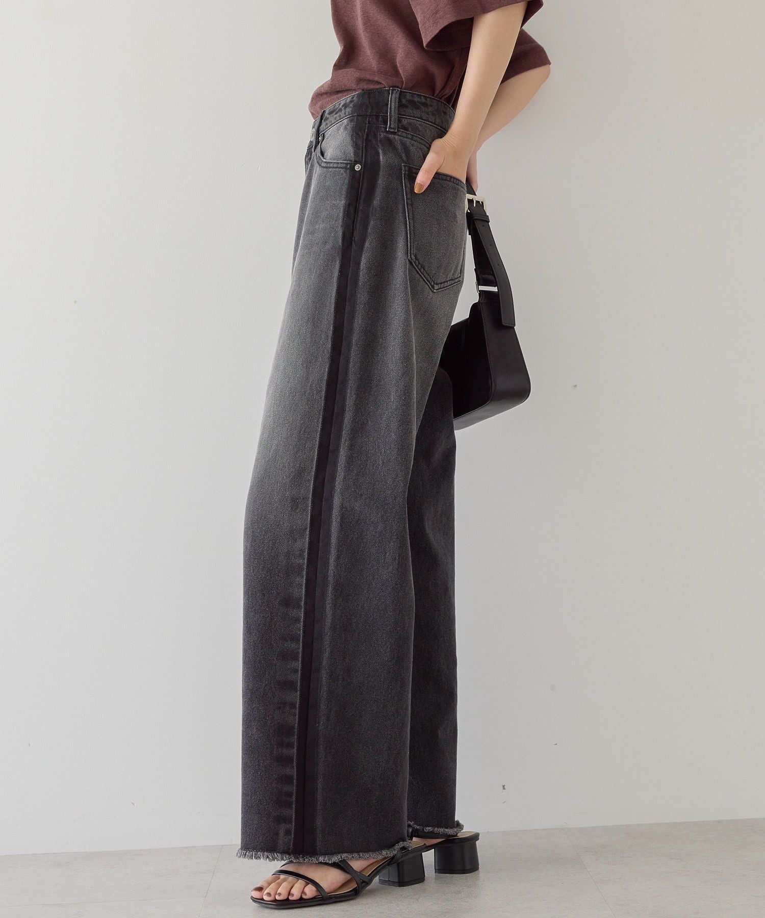 アメリカンホリック AMERICAN HOLIC サイドラインデニム （グレー） グレー