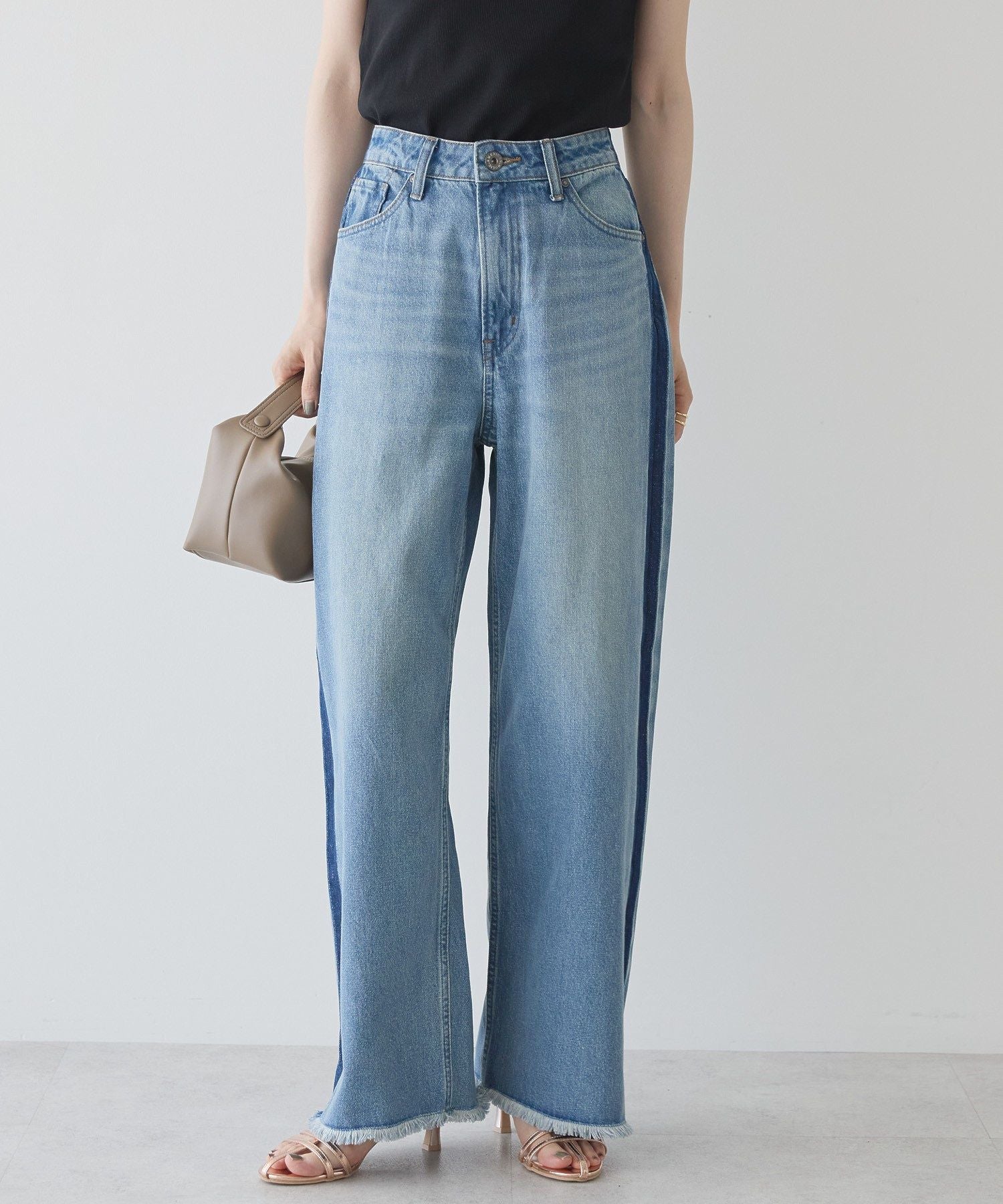 アメリカンホリック AMERICAN HOLIC サイドラインデニム （グレー） グレー