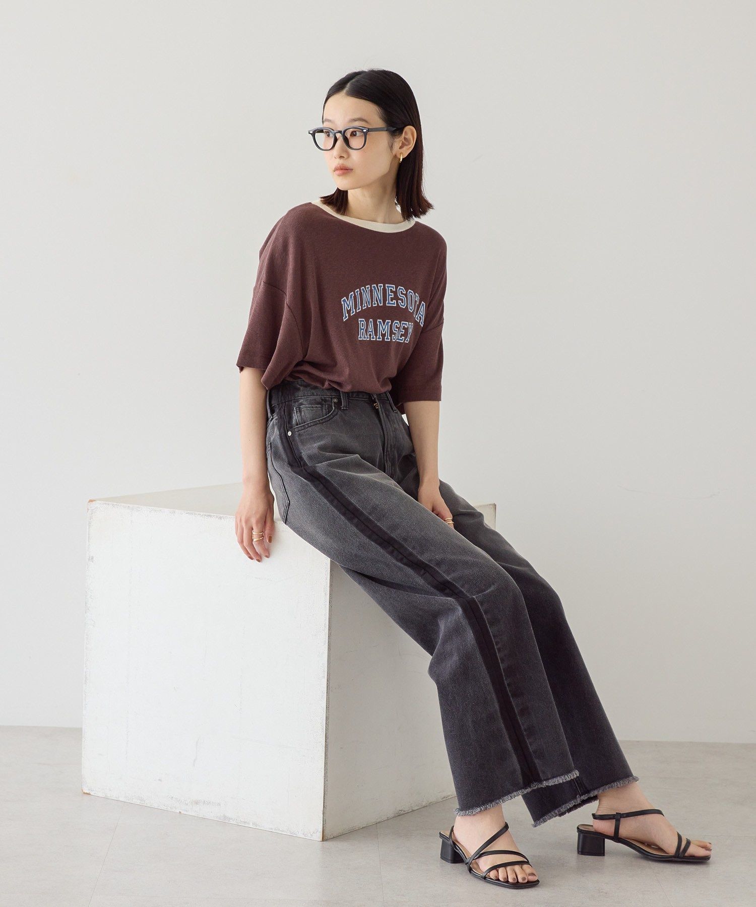 アメリカンホリック AMERICAN HOLIC サイドラインデニム （グレー） グレー