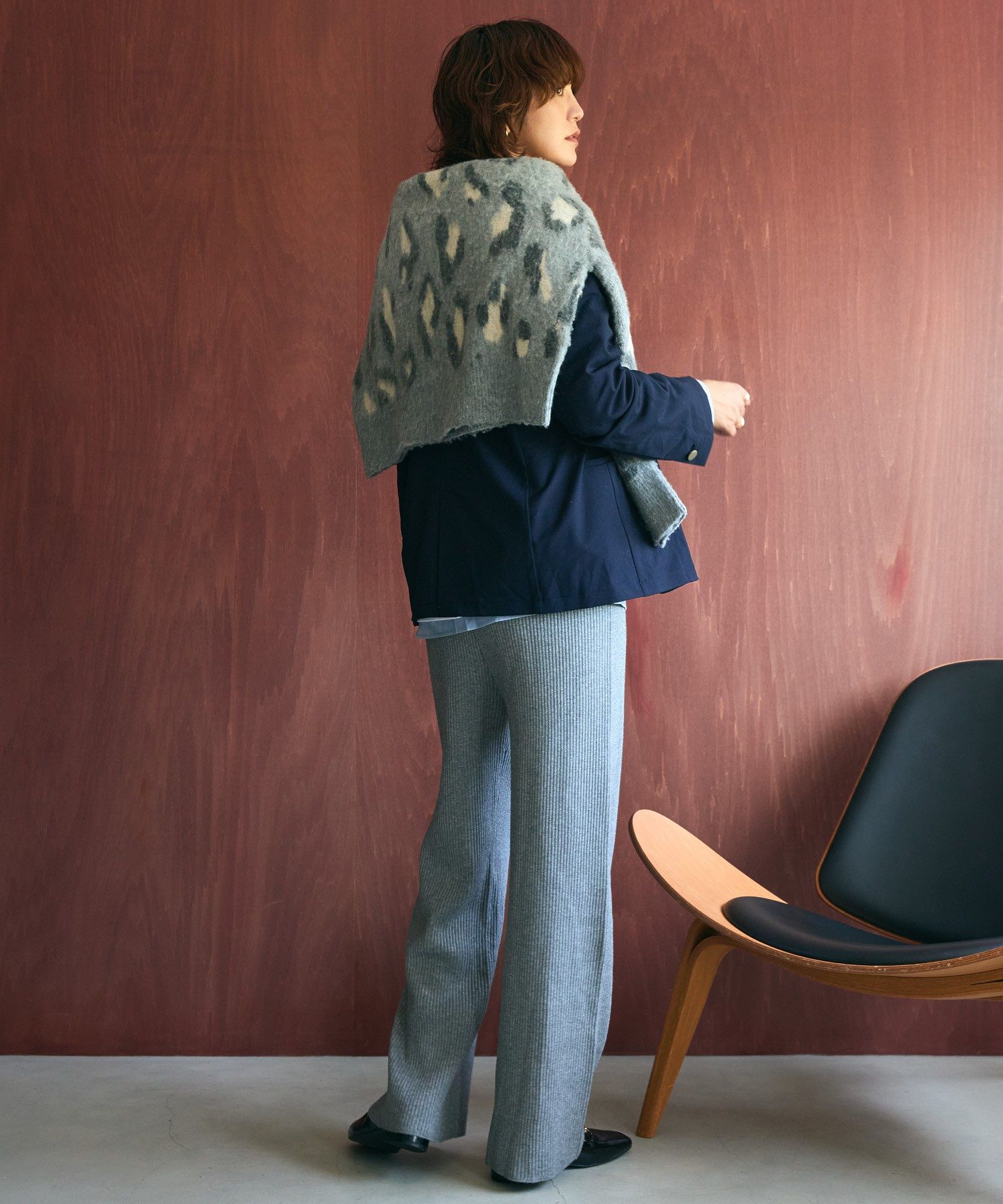 アメリカンホリック AMERICAN HOLIC イージーケアWテーラードジャケット （ネイビー） ネイビー