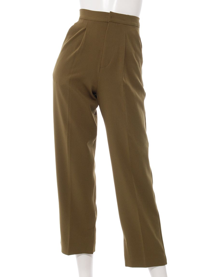 アメリカンホリック AMERICAN HOLIC サイドスリットセンタープレス細見えパンツ （Olive） Olive