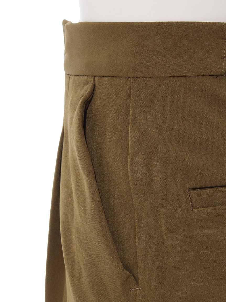アメリカンホリック AMERICAN HOLIC サイドスリットセンタープレス細見えパンツ （Olive） Olive