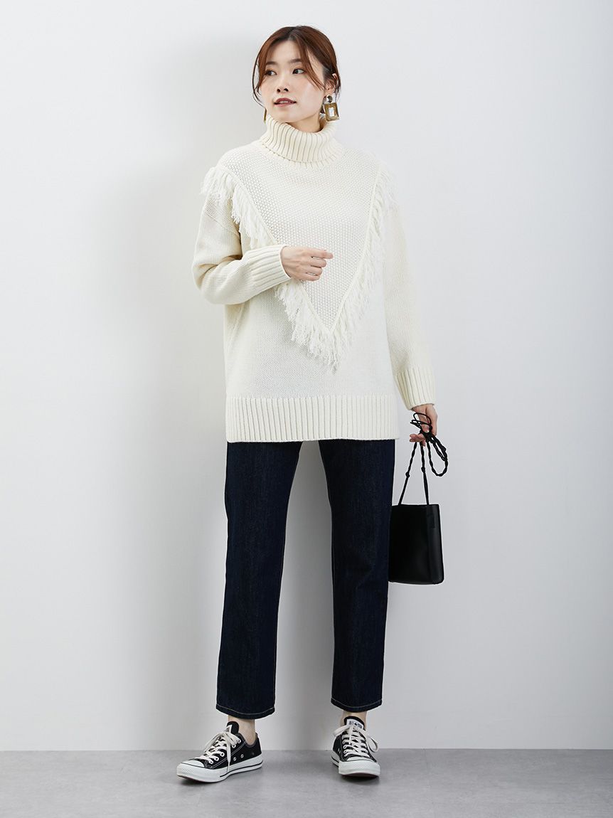 アメリカンホリック AMERICAN HOLIC フリンジケーブルニットプルオーバー （OffWhite） OffWhite