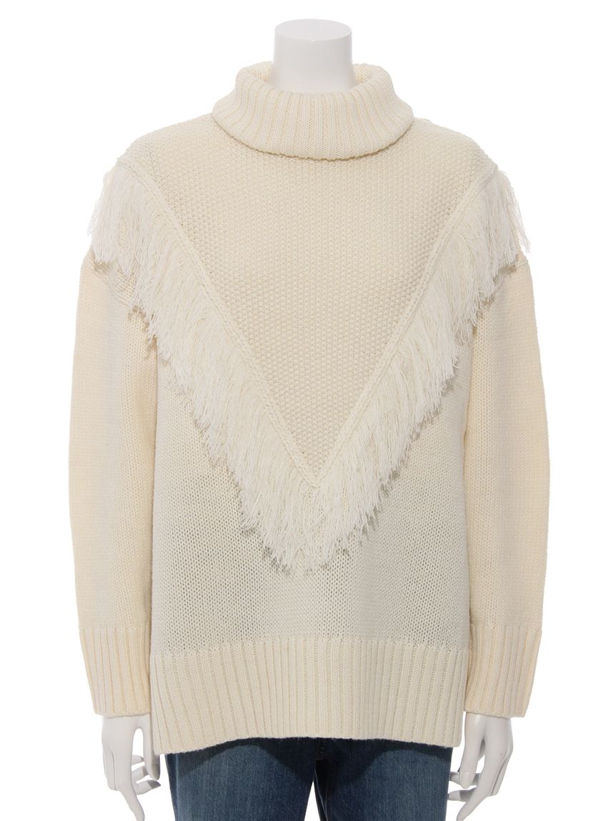 アメリカンホリック AMERICAN HOLIC フリンジケーブルニットプルオーバー （OffWhite） OffWhite