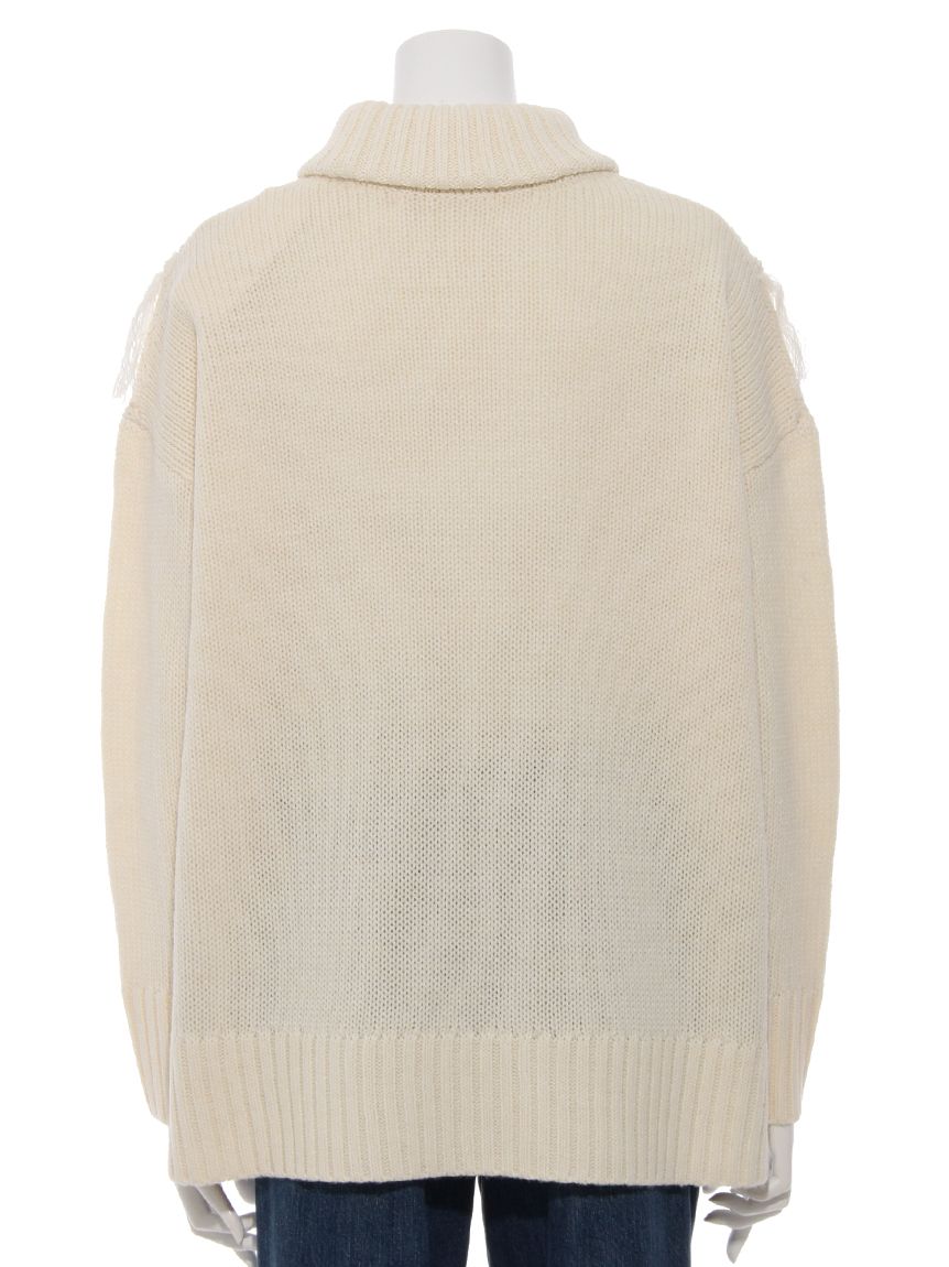 アメリカンホリック AMERICAN HOLIC フリンジケーブルニットプルオーバー （OffWhite） OffWhite