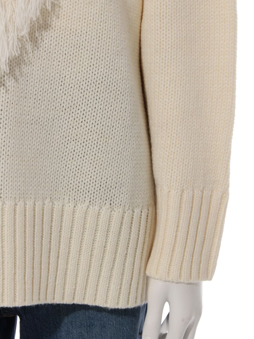 アメリカンホリック AMERICAN HOLIC フリンジケーブルニットプルオーバー （OffWhite） OffWhite