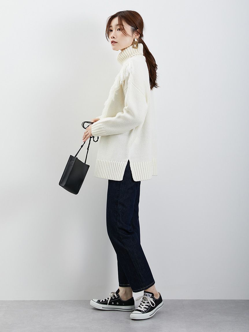 アメリカンホリック AMERICAN HOLIC フリンジケーブルニットプルオーバー （OffWhite） OffWhite