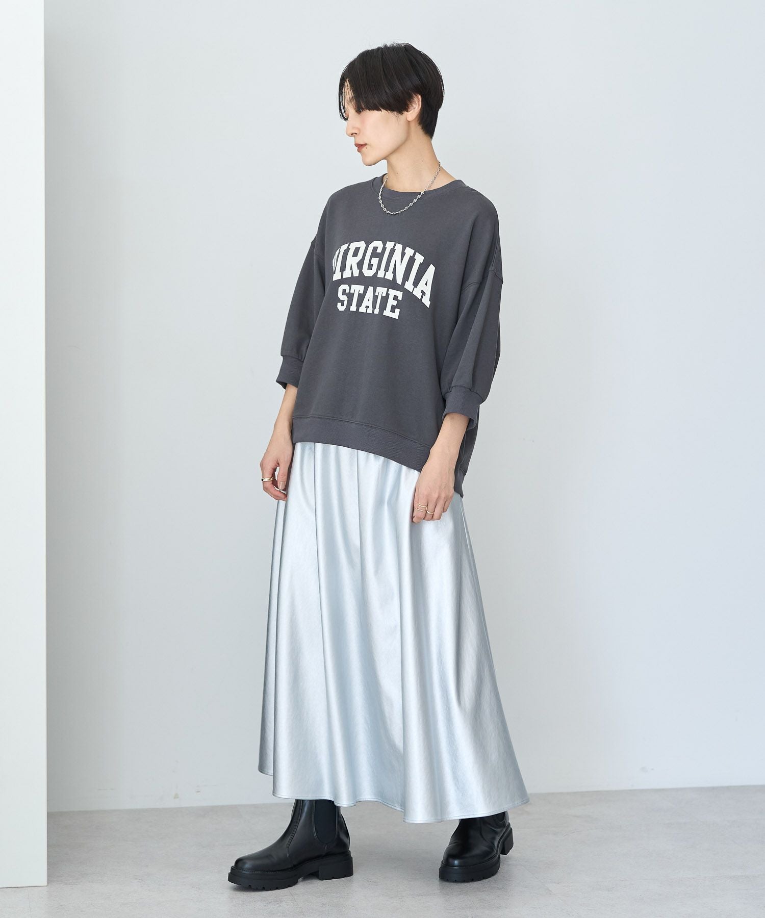 アメリカンホリック AMERICAN HOLIC シルバーフレアスカート （シルバー） シルバー