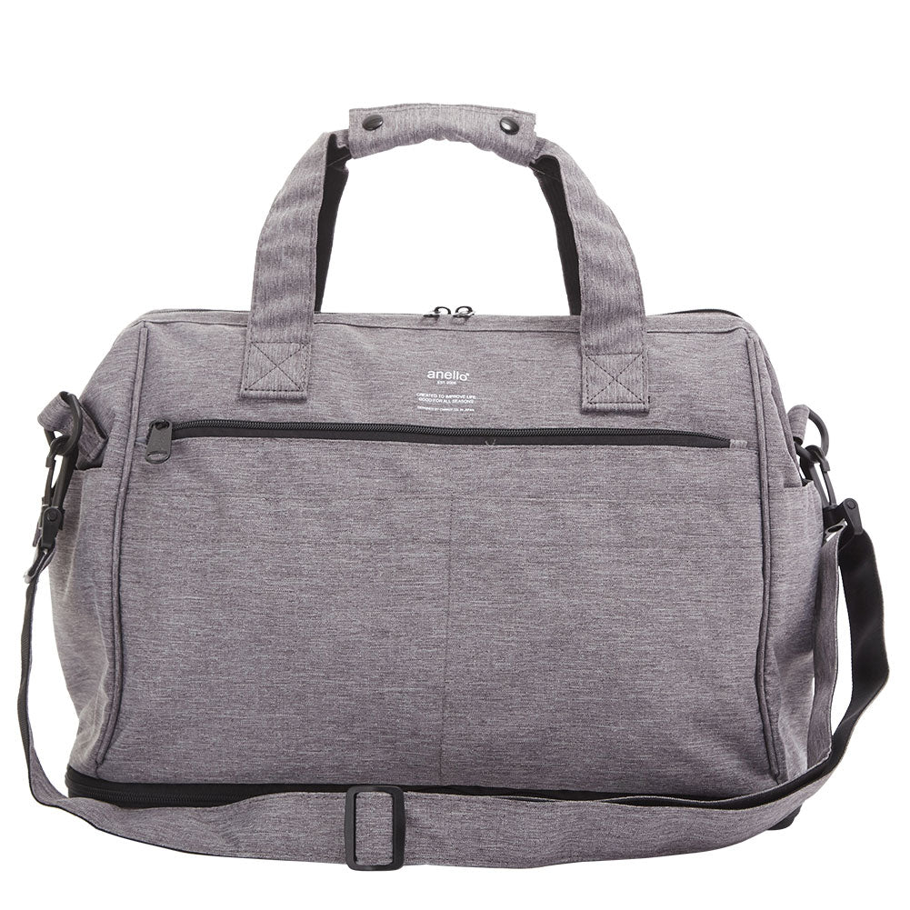 アネロ anello アネロ anello リップストップ 杢調ポリ 2WAY 拡張ボストンバッグ AT-C2611,グレー