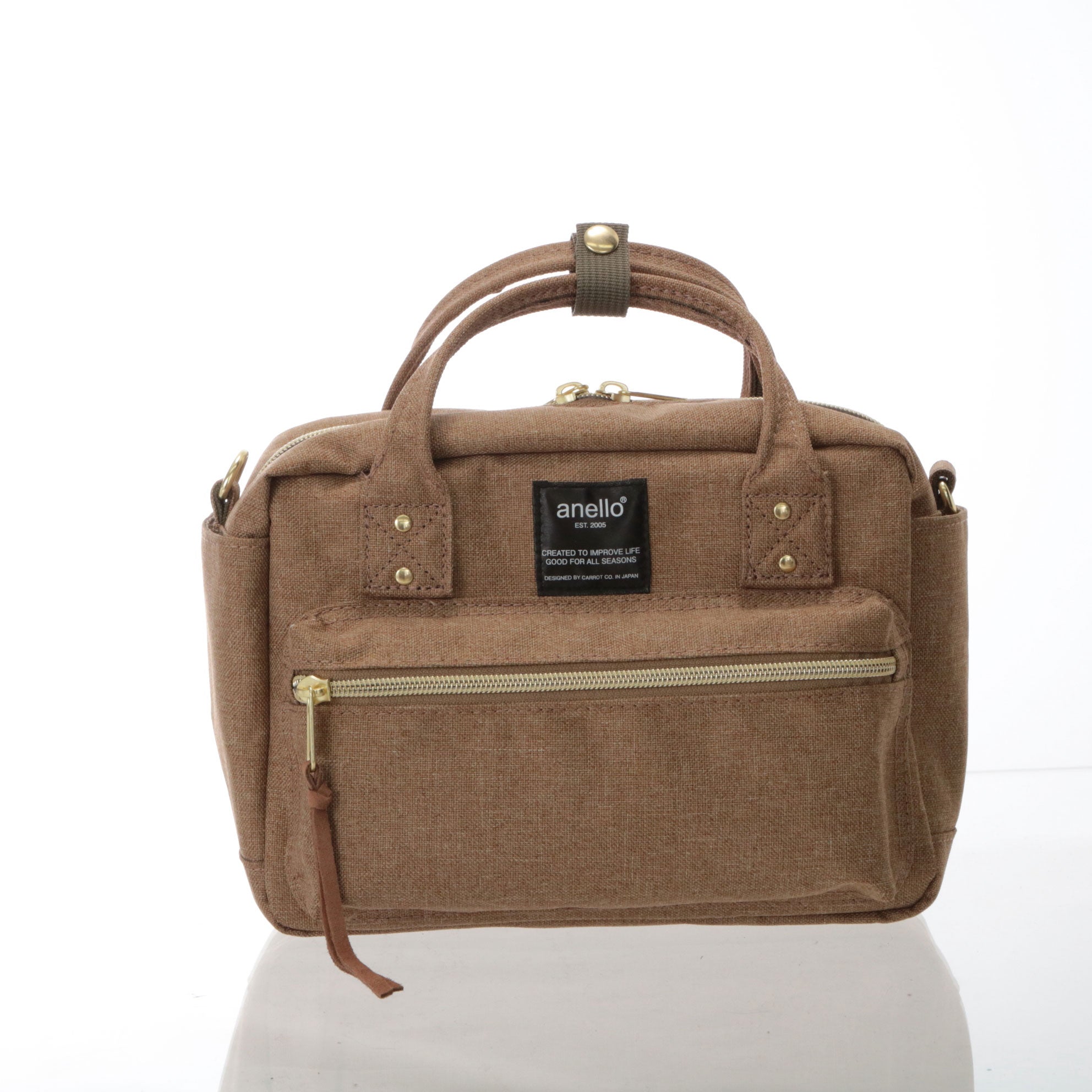 アネロ anello アネロ anello #AT-C1223 杢調ポリエステルキャンバス2WAYミニボストン,BE.ベージュ
