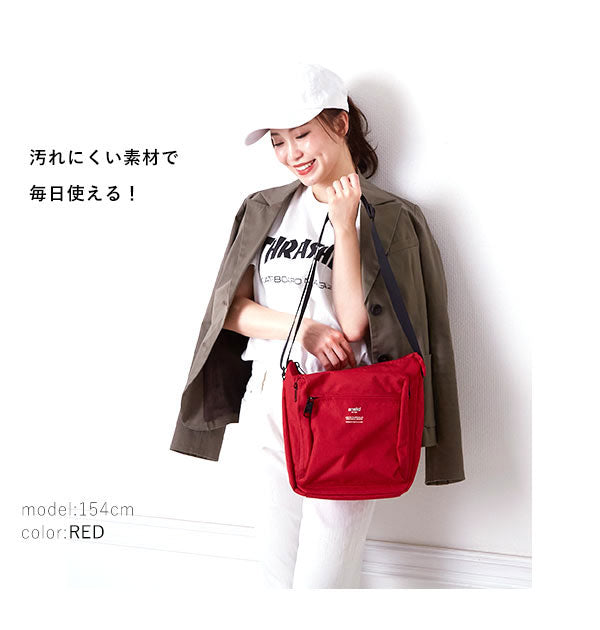 アネロ anello アネロ anello リップストップ杢調ポリ 縦型ショルダーバッグ AT-H1812
