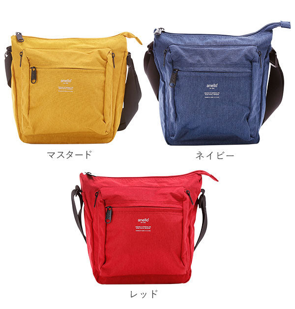 アネロ anello アネロ anello リップストップ杢調ポリ 縦型ショルダーバッグ AT-H1812