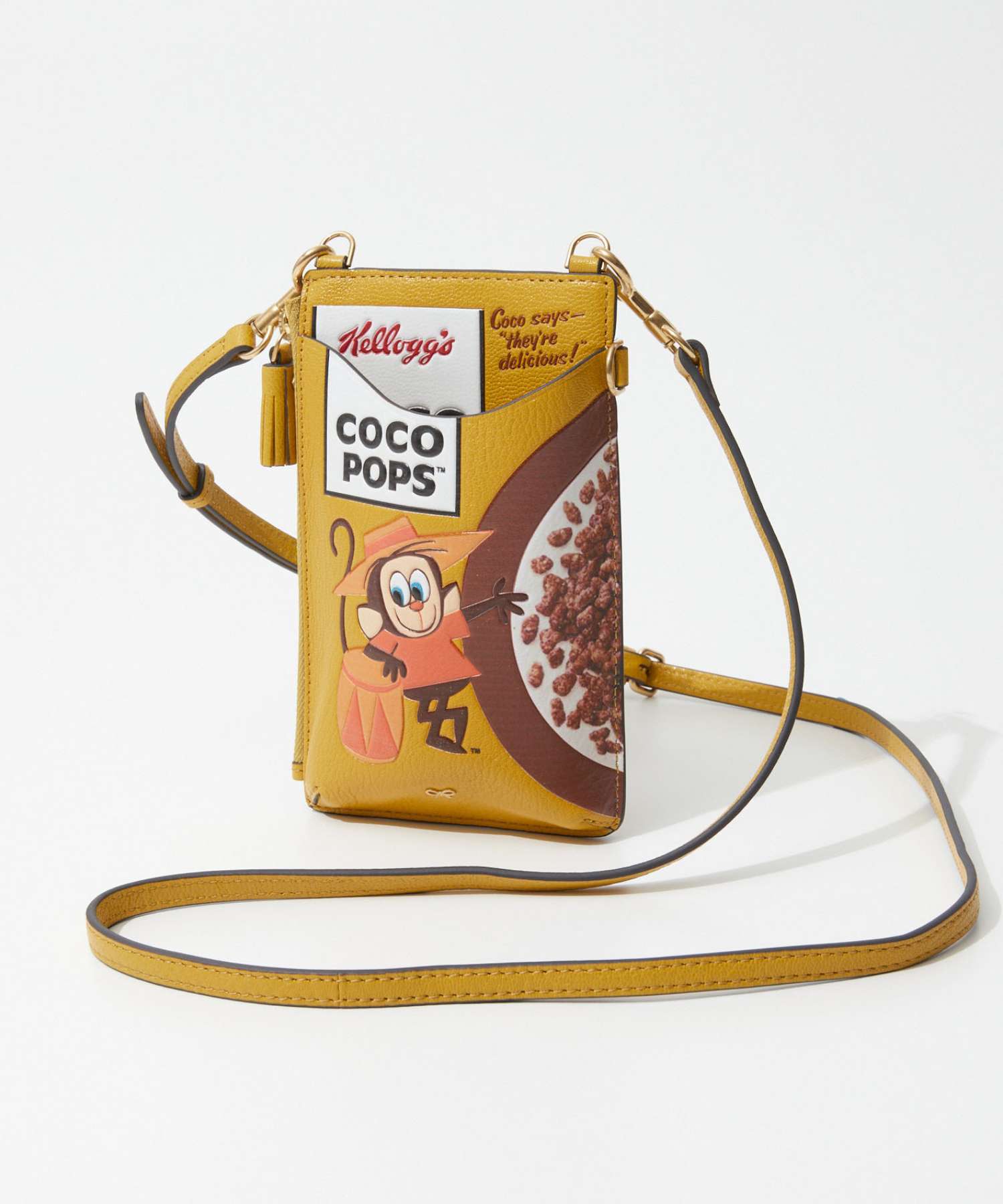 アニヤハインドマーチ Anya Hindmarch 5050925 179744 ショルダーバッグ ココポップス Anya Brands Zip Phone Pouch on Strap Coco Pops in Shiny Capra レディース
