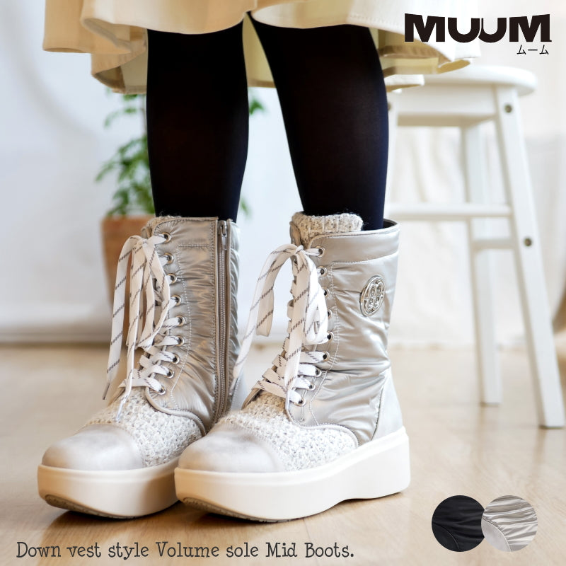Antelope antelope MUUM mid boots volume sole warm non-slip logo lace zipper