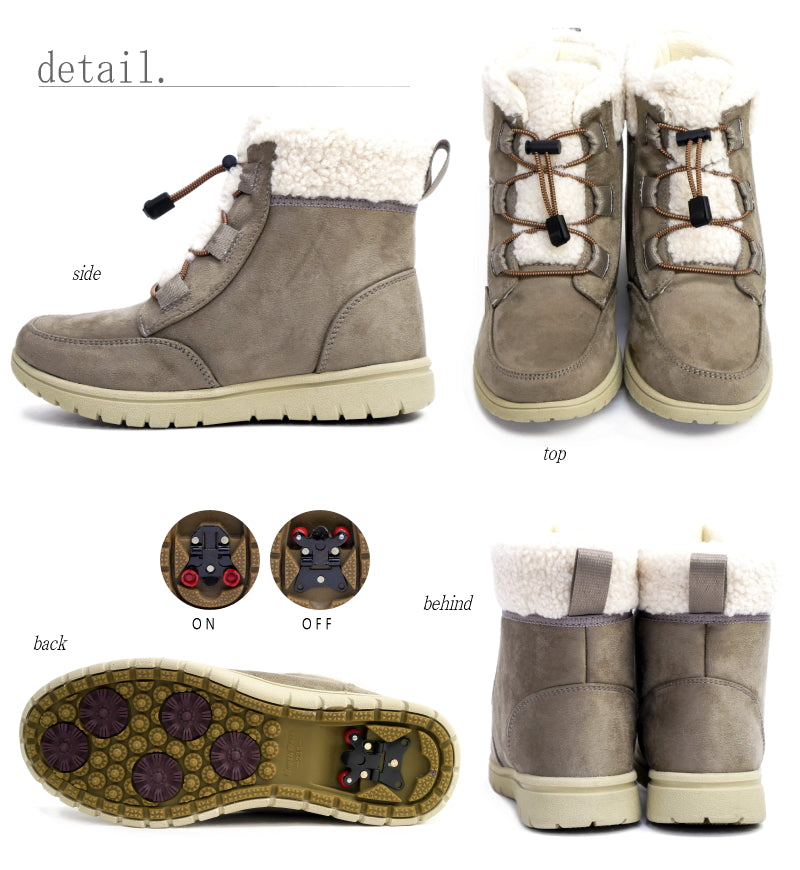 Antelope antelope North Date snow boots boa short length ladies grip spike