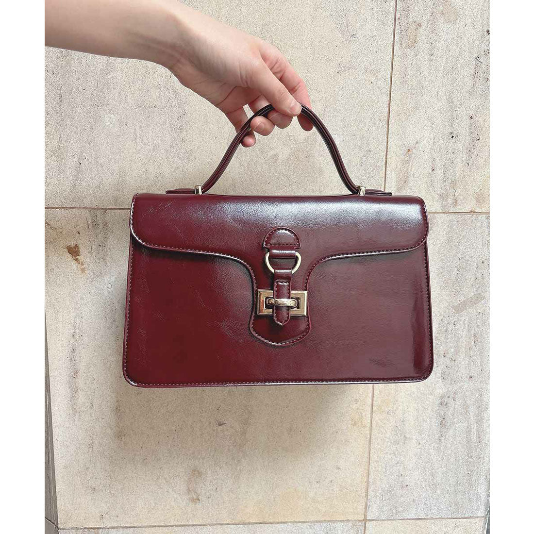 アンアナザーアンジェラス an another angelus 【WEB限定】ベルトフラップハンドバッグ （WINE RED） WINE RED
